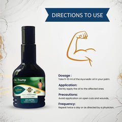 Dr. Trump Ayurvedic Oil For Old Pain of Joints | 100ml+20ml Extra | For Joints, Neck, Knee Pain, Back Pain & Shoulder Pain | Controls Swelling And Joint Inflammation | Pain Relief Oil For Men & Women