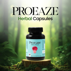 Shrway Biotec Proeaze Herbal Capsules for Men | Prostate Health & Urinary Support | Ayurvedic Supplement with Giloy, Kachnar, Sudh Shilajeet & Vang Bhasam | Help to Relieve Urinary Issues | 60 Capsules