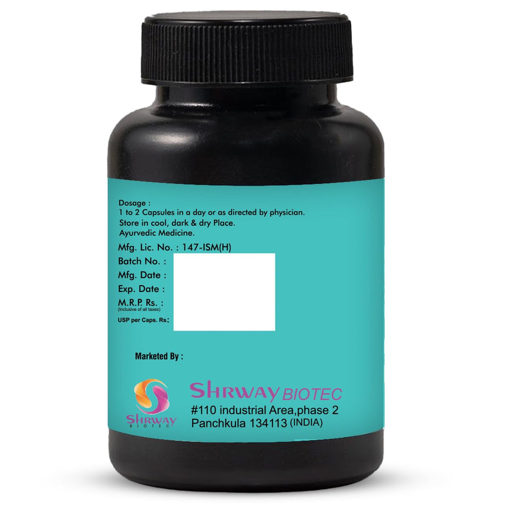 Shrway Biotec Proeaze Herbal Capsules for Men | Prostate Health & Urinary Support | Ayurvedic Supplement with Giloy, Kachnar, Sudh Shilajeet & Vang Bhasam | Help to Relieve Urinary Issues | 60 Capsules