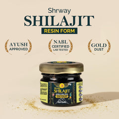 Shrway Biotec Shilajit Resin 20g | 500mg/Serving | Ayurvedic Shilajeet For Energy Booster, Increase Stamina, Muscle Growth | Infused with Gold | Supports Healthy Testosterone Level | Rich in Fulvic Acid