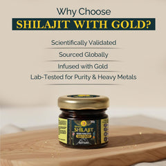 Shrway Biotec Shilajit Resin 20g | 500mg/Serving | Ayurvedic Shilajeet For Energy Booster, Increase Stamina, Muscle Growth | Infused with Gold | Supports Healthy Testosterone Level | Rich in Fulvic Acid